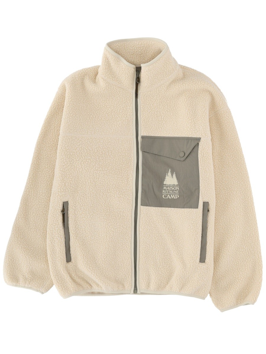 Refresh your wardrobe with the Maison Kitsune men's FLEECE JACKET in POWDER