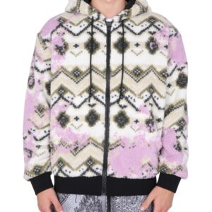 Refresh your wardrobe with the msgm men's FLEECE SHERPA JACKET in MULTICOLOUR