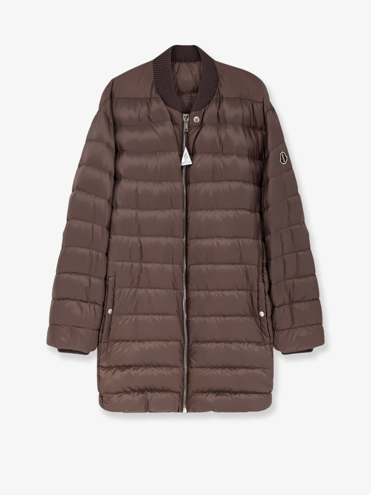 Explore the authentic MONCLER + RICK OWENS men's Flight Parka down jacket in Dark dust