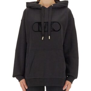 Explore the authentic MICHAEL BY MICHAEL KORS women's FLOCKED LOGO SWEATSHIRT in Black