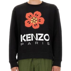 Refresh your wardrobe with the Kenzo men's FLOWER BOKE SWEATSHIRT in Black