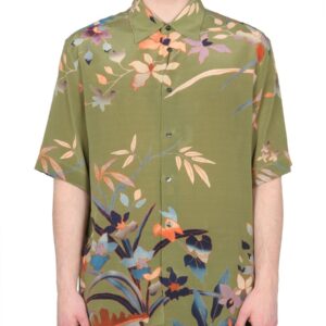 Discover the authentic Etro men's FLOWER PRINT SHIRT in GREEN