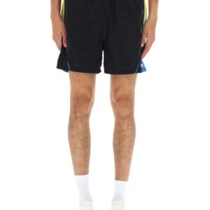 Explore the authentic CASABLANCA men's "FOOTBALL WINDBREAKER" SHORTS in Black