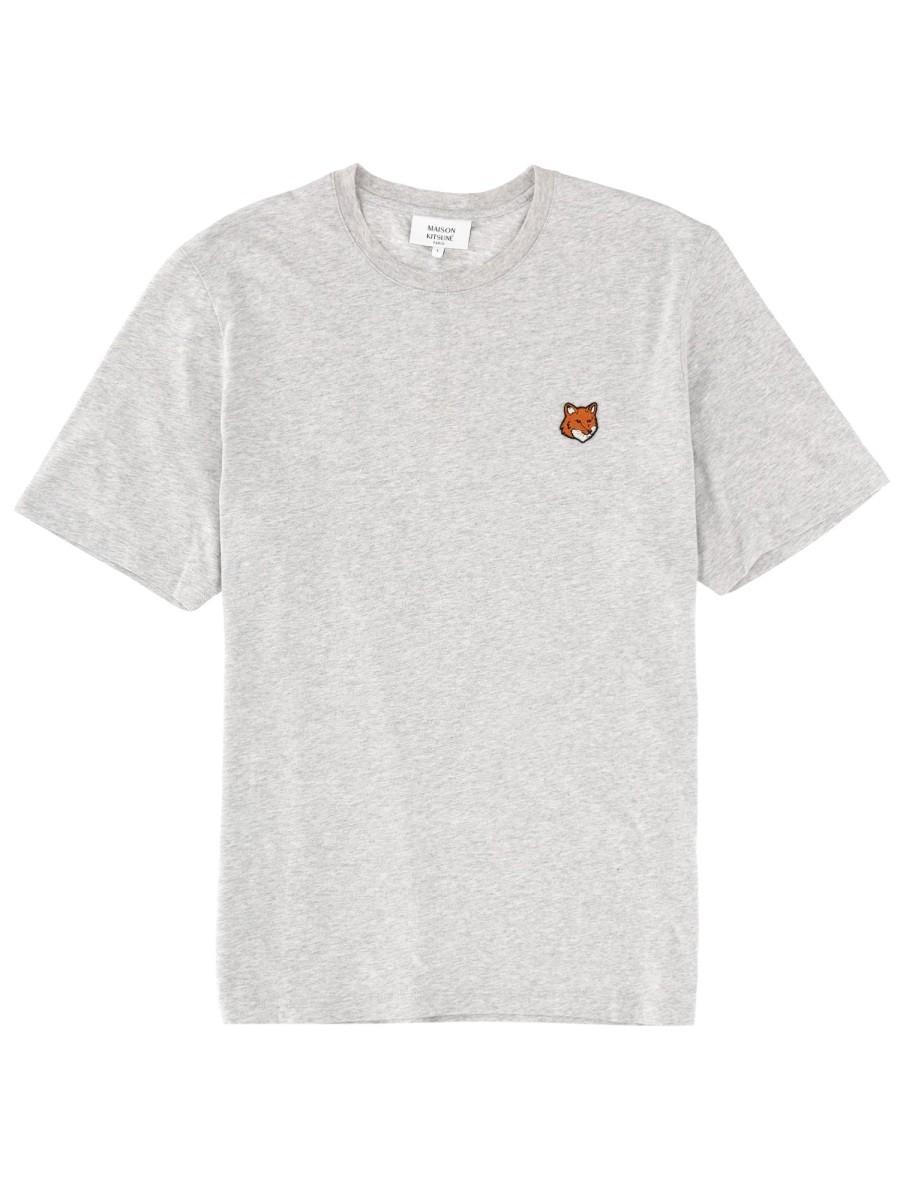 Refresh your wardrobe with the Maison Kitsune men's T-SHIRT "FOX HEAD" in Grey