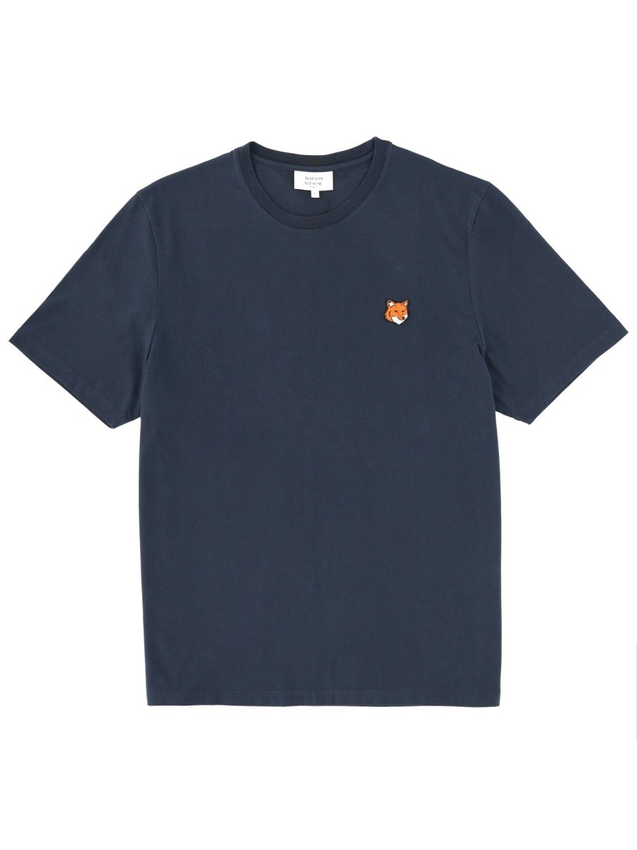 Refresh your wardrobe with the Maison Kitsune men's T-SHIRT "FOX HEAD" in Blue