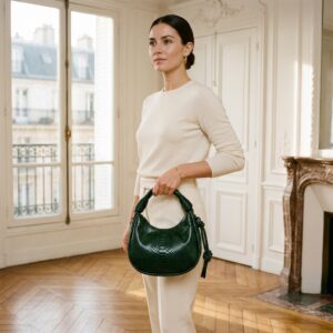GANNI – BORSA "HOBO" MINI : Color - GREEN, Size - UNI
