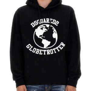 Refresh your wardrobe with the Dsquared2 men's GLOBETROTTER SWEATSHIRT in Black