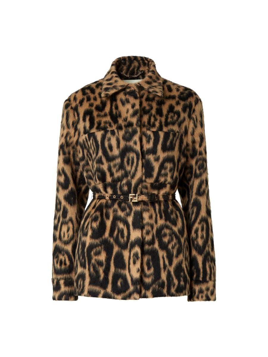 Refresh your wardrobe with the Fendi women's "GO-TO" JACKET in ANIMALIER