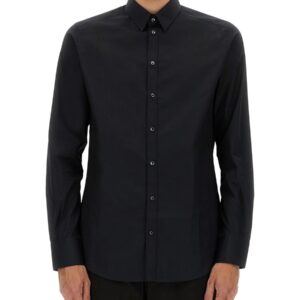 Explore the authentic Dolce & Gabbana men's GOLD FIT COTTON SHIRT in Black