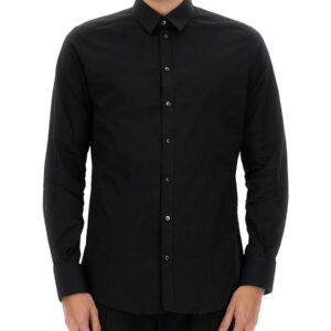 Explore the authentic Dolce & Gabbana men's GOLD POPLIN STRETCH SHIRT in Black