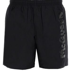 Explore the authentic Alexander Mcqueen men's GRAFFITI LOGO SWIMSUIT in Black