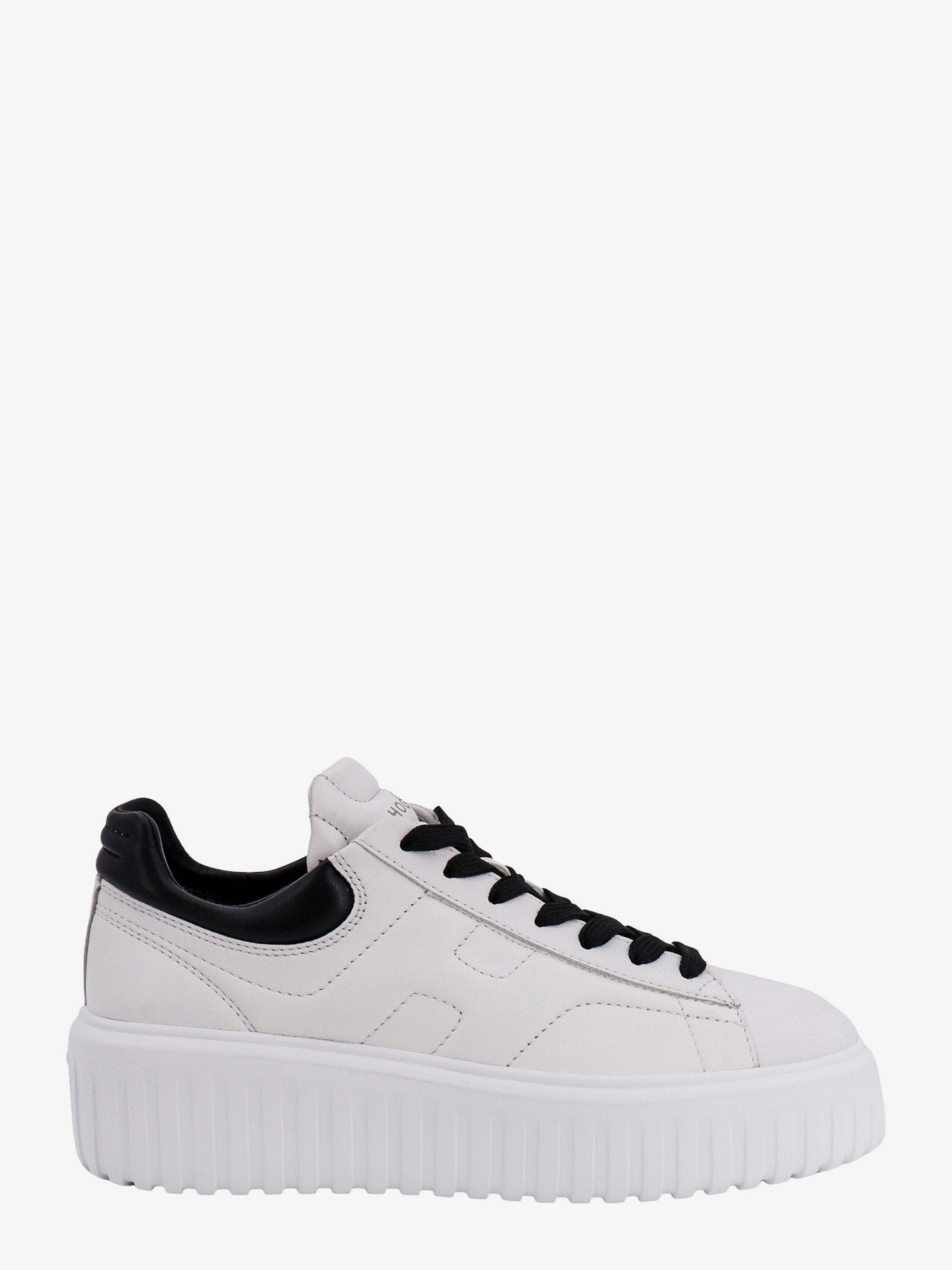 Discover the authentic Hogan women's H-Stripes leather sneakers in Bianco