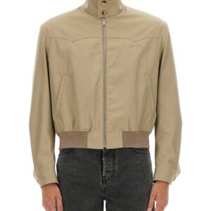 Explore the authentic Alexander Mcqueen men's HARRINGTON CROPPED JACKET in beige