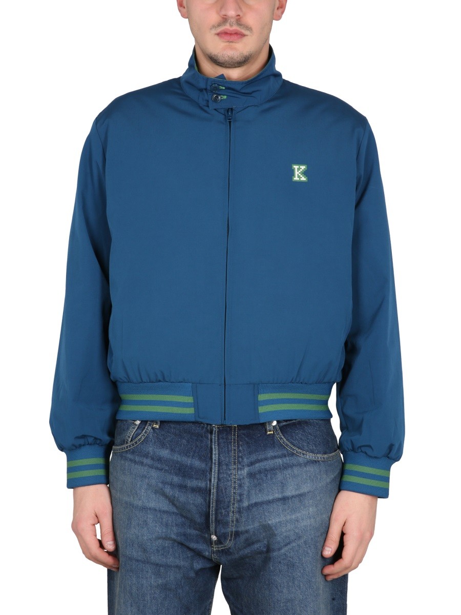 Refresh your wardrobe with the Kenzo men's HARRINGTON JACKET in Blue