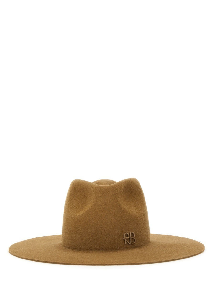Refresh your wardrobe with the RUSLAN BAGINSKIY women's HAT WITH LOGO in beige