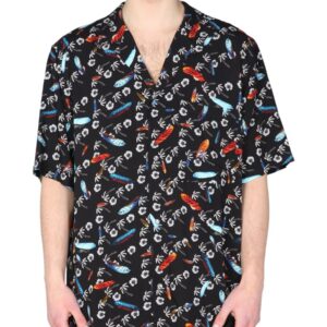 Explore the authentic MARCELO BURLON COUNTY OF MILAN men's "HAWAII" SHIRT in Black