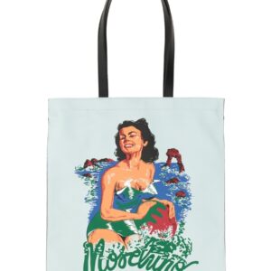 Refresh your wardrobe with the Moschino men's HAWAIIAN PRINT TOTE BAG in Azure