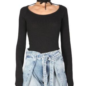 Discover the authentic The Attico women's "HEATHER" SWEATER in Black