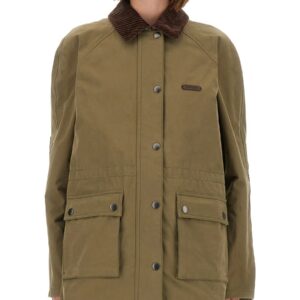 Refresh your wardrobe with the Moschino women's HEAVY COTTON JACKET in GREEN
