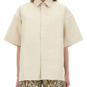 Refresh your wardrobe with the JIL SANDER women's HEAVY COTTON SHIRT in beige
