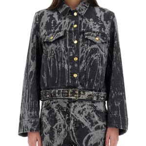 Refresh your wardrobe with the GANNI women's HEAVY DENIM JACKET in Black