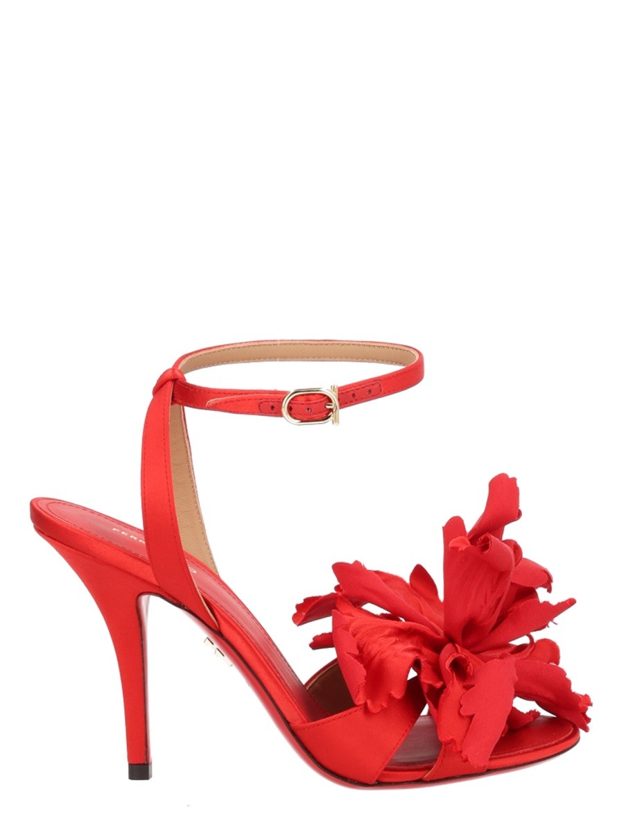 Discover the authentic Ferragamo women's HEELED SANDAL in Red