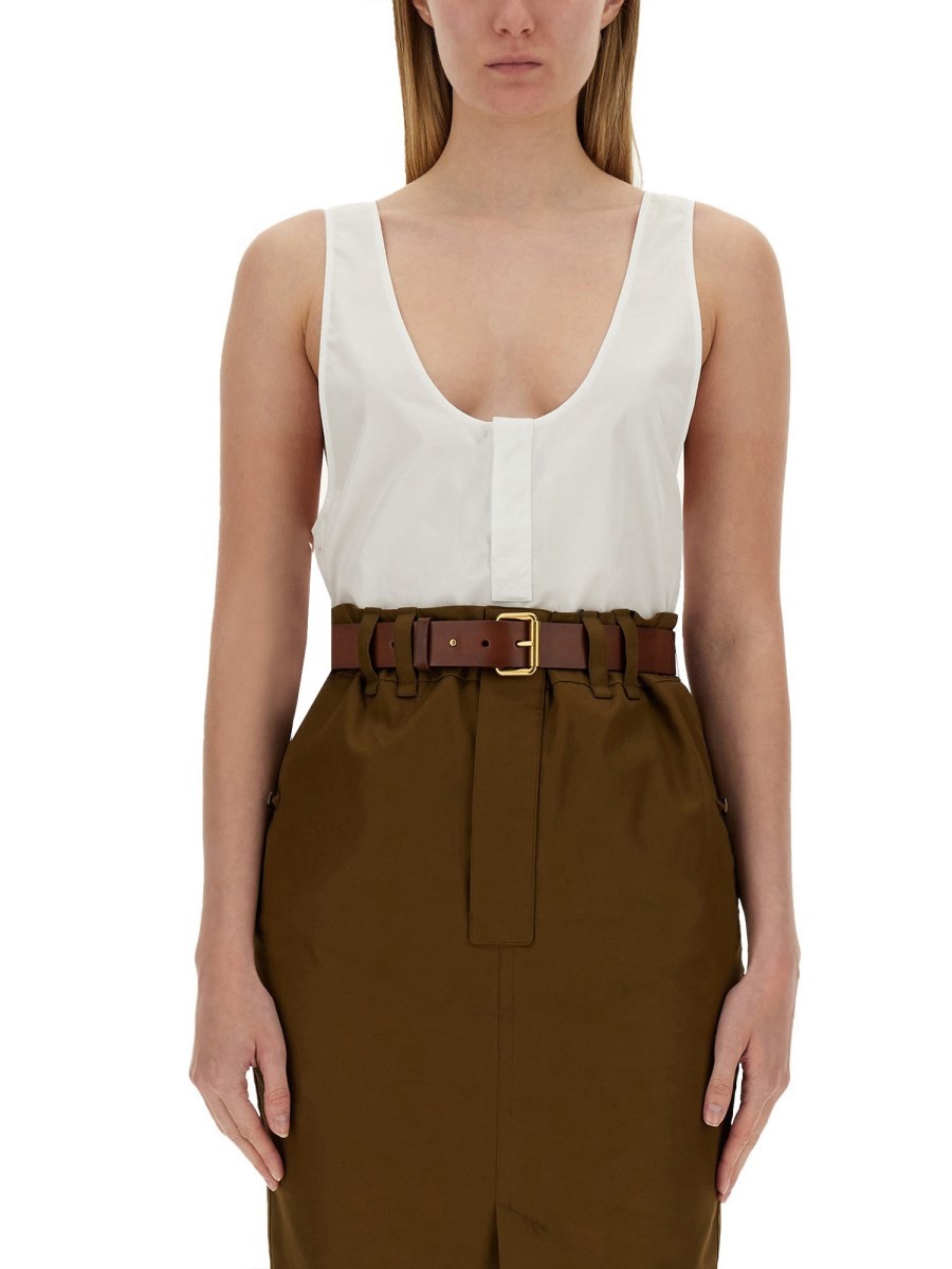 Refresh your wardrobe with the Saint Laurent women's HENLEY DINGHY in White