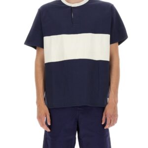 Elevate your look with the UMBRO X YMC men's "HENLEY" T-SHIRT in Blue