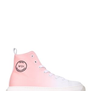 Elevate your look with the N°21 women's HIGH BONNIE SNEAKERS in White