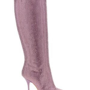 Discover the authentic LEONIE HANNE X LIU JO women's HIGH BOOT WITH RHINESTONES in Lilac