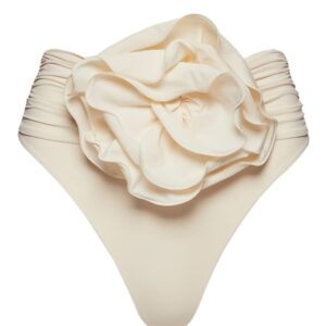 Explore the authentic MAGDA BUTRYM women's HIGH WAIST BIKINI BOTTOMS in Ivory