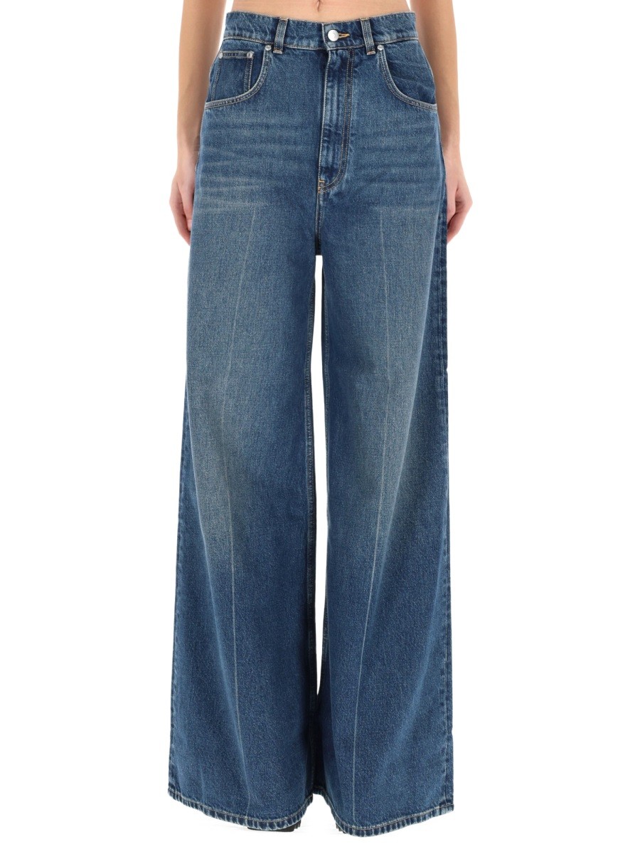 Refresh your wardrobe with the stella mccartney women's HIGH WAIST JEANS in Blue