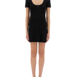 Explore the authentic COURREGES women's "HOLISTIC CONTRAST" MINI DRESS in Black