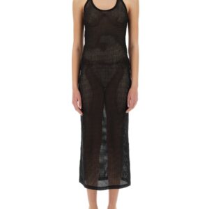 Refresh your wardrobe with the COURREGES women's "HOLISTIC" LONG DRESS in Black