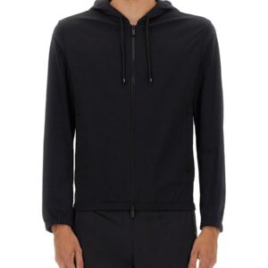 Refresh your wardrobe with the Boss men's HOODED JACKET in Black