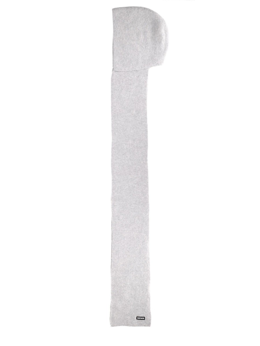 Discover the authentic ROTATE women's HOODED SCARF in Grey
