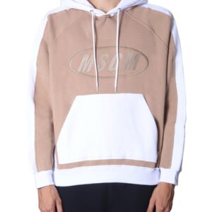 Discover the authentic msgm men's HOODED SWEATSHIRT in White