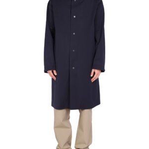Discover the authentic MONOBI men's HOODED TRENCH COAT in Blue