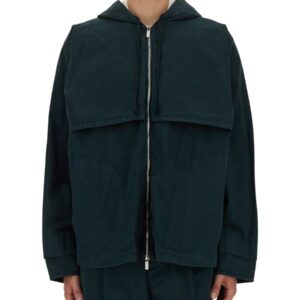 Refresh your wardrobe with the Helmut Lang men's HOODED WINDBREAKER in GREEN