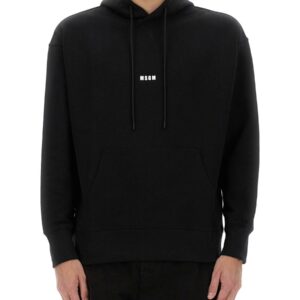 Discover the authentic msgm men's HOODIE in Black