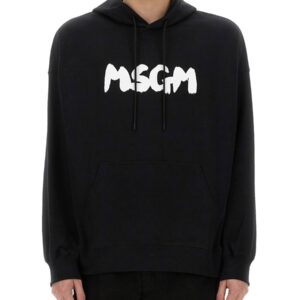 Discover the authentic msgm men's HOODIE in Black