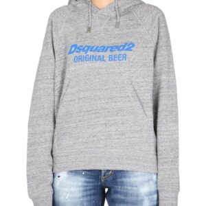 Discover the authentic Dsquared2 women's HOODIE in Grey