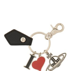 Explore the authentic Vivienne Westwood women's "I LOVE ORB" KEYCHAIN in Black