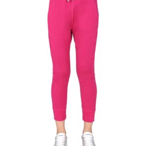 Explore the authentic Dsquared2 women's "ICON" JOGGING TROUSERS in Fuchsia