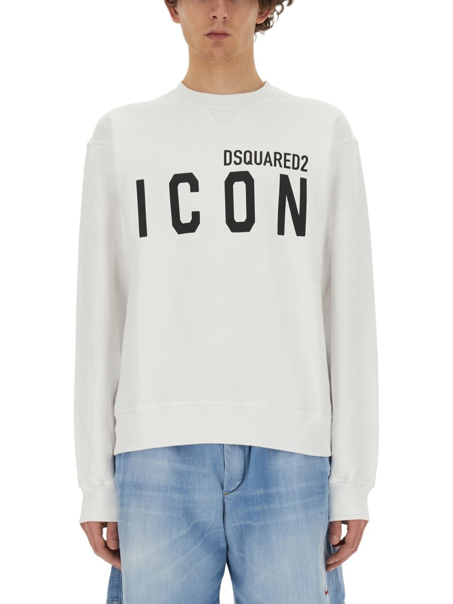 Elevate your look with the Dsquared2 men's "ICON" SWEATSHIRT in White