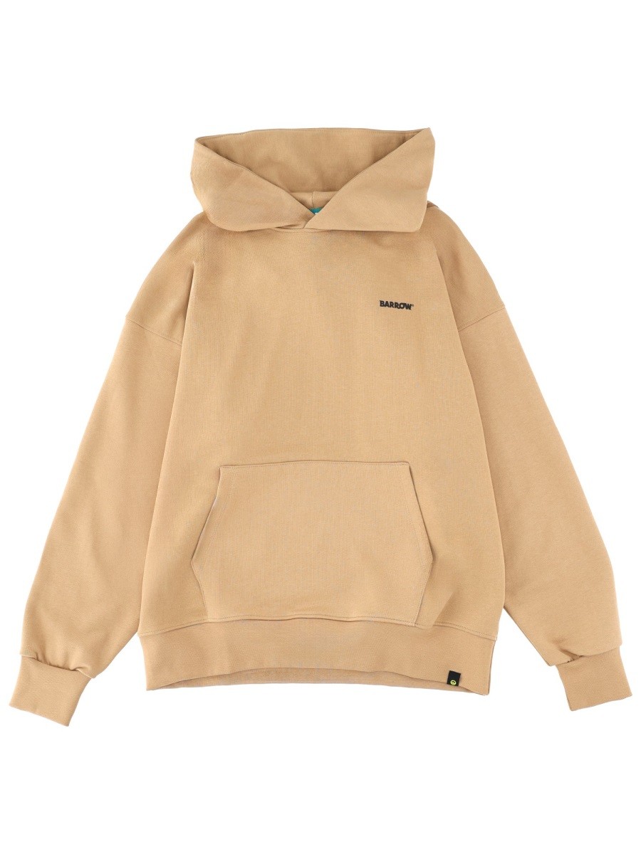Elevate your look with the Barrow unisex "ICONIC" SWEATSHIRT in beige