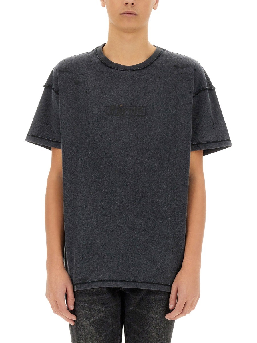 Refresh your wardrobe with the PURPLE BRAND men's "INSIDE OUT" T-SHIRT in Black