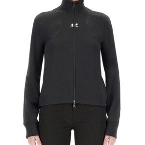 Explore the authentic COURREGES women's INTERLOCK SCUBA JACKET in Black