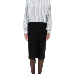 Explore the authentic Maison Margiela women's INVERTED STRIPED DRESS-SHIRT in MULTICOLOUR