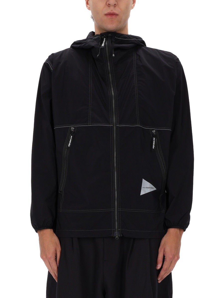 Discover the authentic AND WANDER men's JACKET "PARTEX" in Black